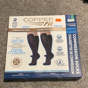 Black Compression Socks for unisex size large and XL new in box